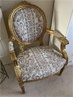 Choice: Goldleaf Rubbed High Back Padded Chair
