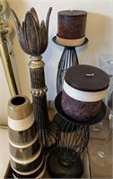 Candle Stick Holders, Large Ceramic Vase