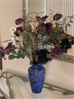 Italian Handblown Blue Glass Vase
