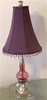2pc Purple Shade Table Lamp