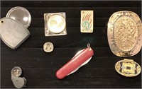 Belt Buckle, Money Clip, Pocket Knife, Pillbox,