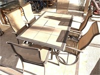 Martha Stewart Living Tile top patio table, chairs