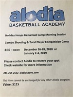 Alodia Holiday Hoops Basketball Camp