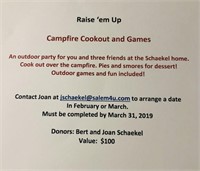 Campfire Cookout & Games With Mr. Schaekel