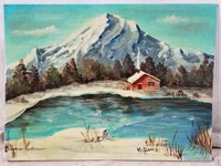McAlanis Hunter's Cabin Original Painting Oil