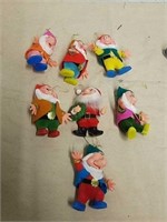 Vintage Seven Dwarfs ornaments