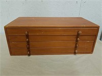 4 drawer wood art storage box 17 x 9 x 6.5