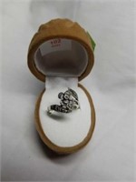 Beautiful Sterling Silver Floral Women's Ring