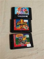 3 Sega Genesis video games