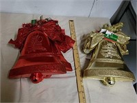 Group of new red and gold decorative Bells