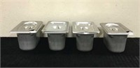 4- Stainless Steel Ant-Jam Small Steam Table Pans