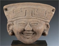 Veracruz smiling figure head fragment. AD 600 - 90