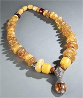 Amber style necklace. 20th century.