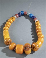 Amber style necklace. 20th century.