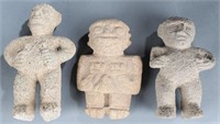 3 Atlantic watershed volcanic stone figures. AD 10