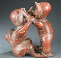 Colima intertwined figures. 200 BC to 200 AD.