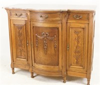 CIRCA 1900 FRENCH MARBLE TOP SIDEBOARD