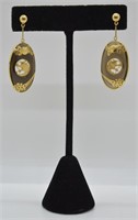 14k Gold Smoky Quartz Dragon Earrings