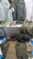 Large Army Lot-Clothing, Hats, Canteen, Book