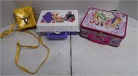2 Lunch Boxes(1 Tin), 1 Child's Purse