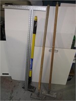 Misc Lot-3 Drywall Finishing Pole Sanders, Square,
