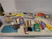 Large Paint Lot-Various Paint Brushes, & More