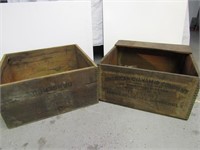 2 Vintage Wood Boxes(1 has Lot of Nails)