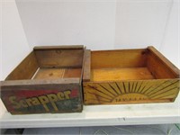 2 Vintage Wooden Boxes