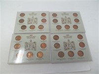 Four sets of 1982 Lincoln Penny Collections