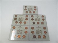 Five Sets of 1982 Lincoln Cent Collections