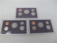 Three 1993 S United States Mint Proof Sets