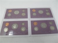 Four 1988 S United States Proof Sets