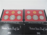 Two 1981 S United States Proof Sets