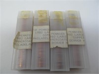 4 tubes (50ct each) 1982 Large Date Pennies