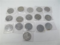 Lot of 16 Gorbachev/Bush Commerative Coins