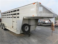 1192 Barrett Aluminum Livestock Trailer