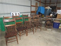 10 PRESS BACK CHAIRS