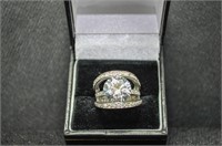 5.44ct Brilliant white sapphire solitaire ring