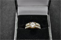 2.88ct brilliant white sapphire wedding set