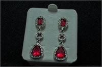 3.68ct ruby earrings