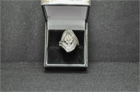 Diamond cluster dinner ring