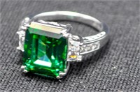 3.98ct emerald estate ring