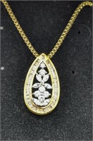 4.22ct brilliant white sapphire necklace