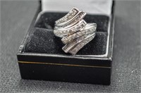 Large diamond baguette dinner ring