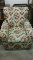 Modern  print fabric easy chair from estate