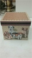 Dog motif storage box new
