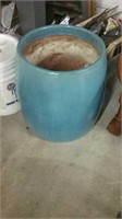 Very nice blue crock planter