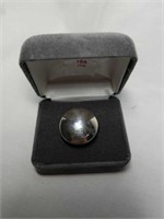 Large Round Sterling Silver Ring