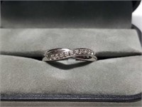 Beautiful Sterling Silver Ring with Diamonds
