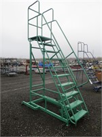 9 Step Industrial Rolling Ladder